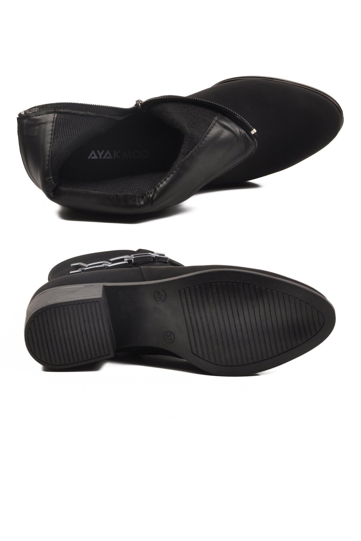 Siyah Zümrüt Hafif Polarlı Kadın Bot 325131 Z