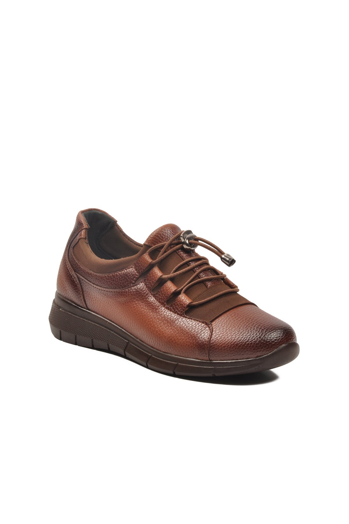 Taba Cilt Hafif Kilit Bağcıklı Kadın Günlük Ayakkabı 293120 Z