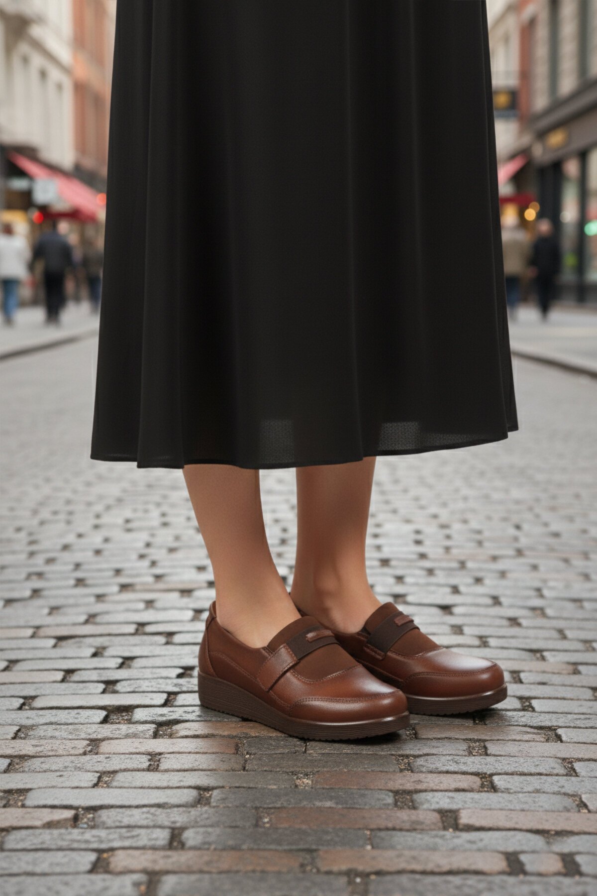 Taba Cilt Suni Deri Kadın Günlük Ayakkabı 293127 Z