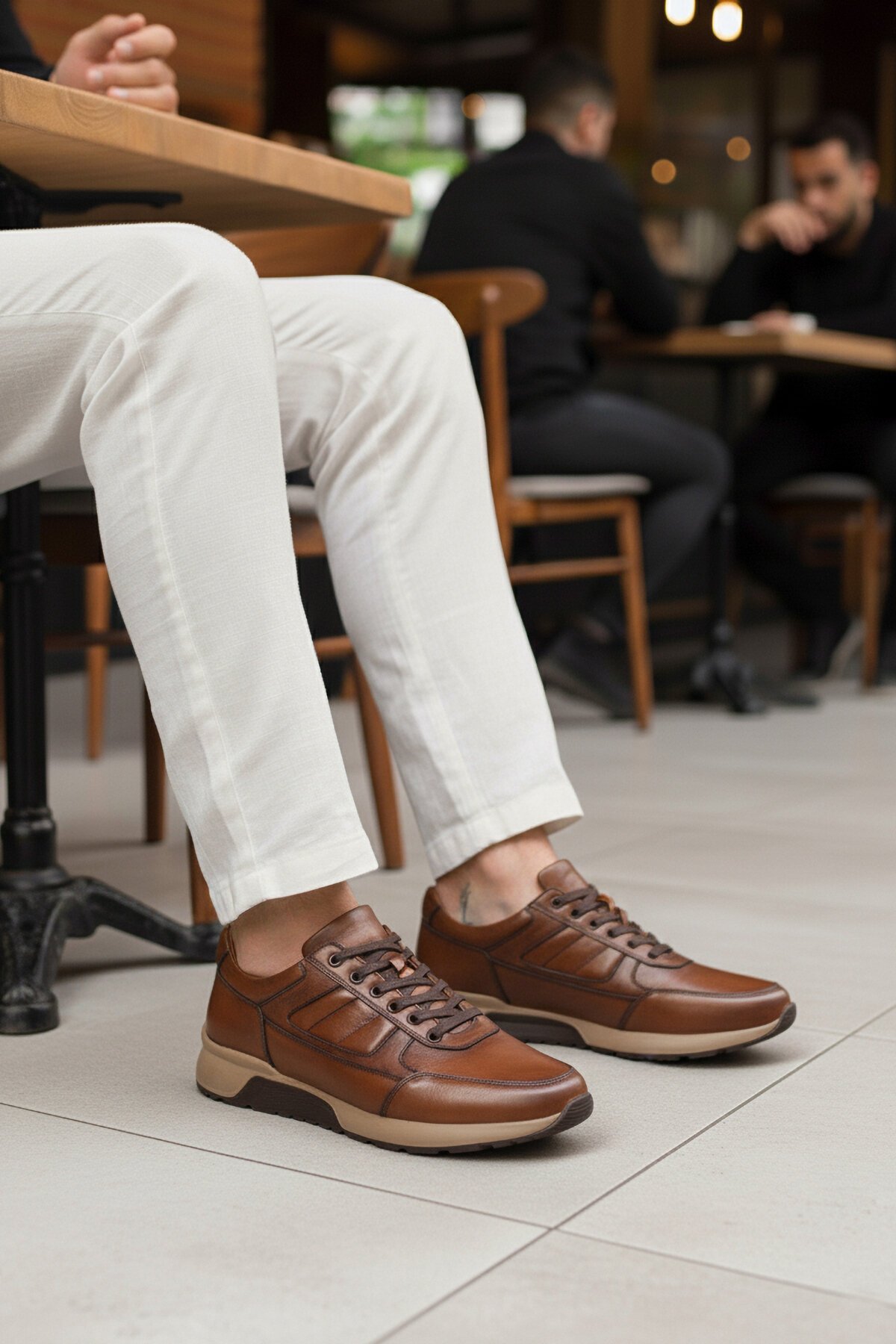 Taba Hakiki Deri Erkek Günlük Ayakkabı 2720-1 M