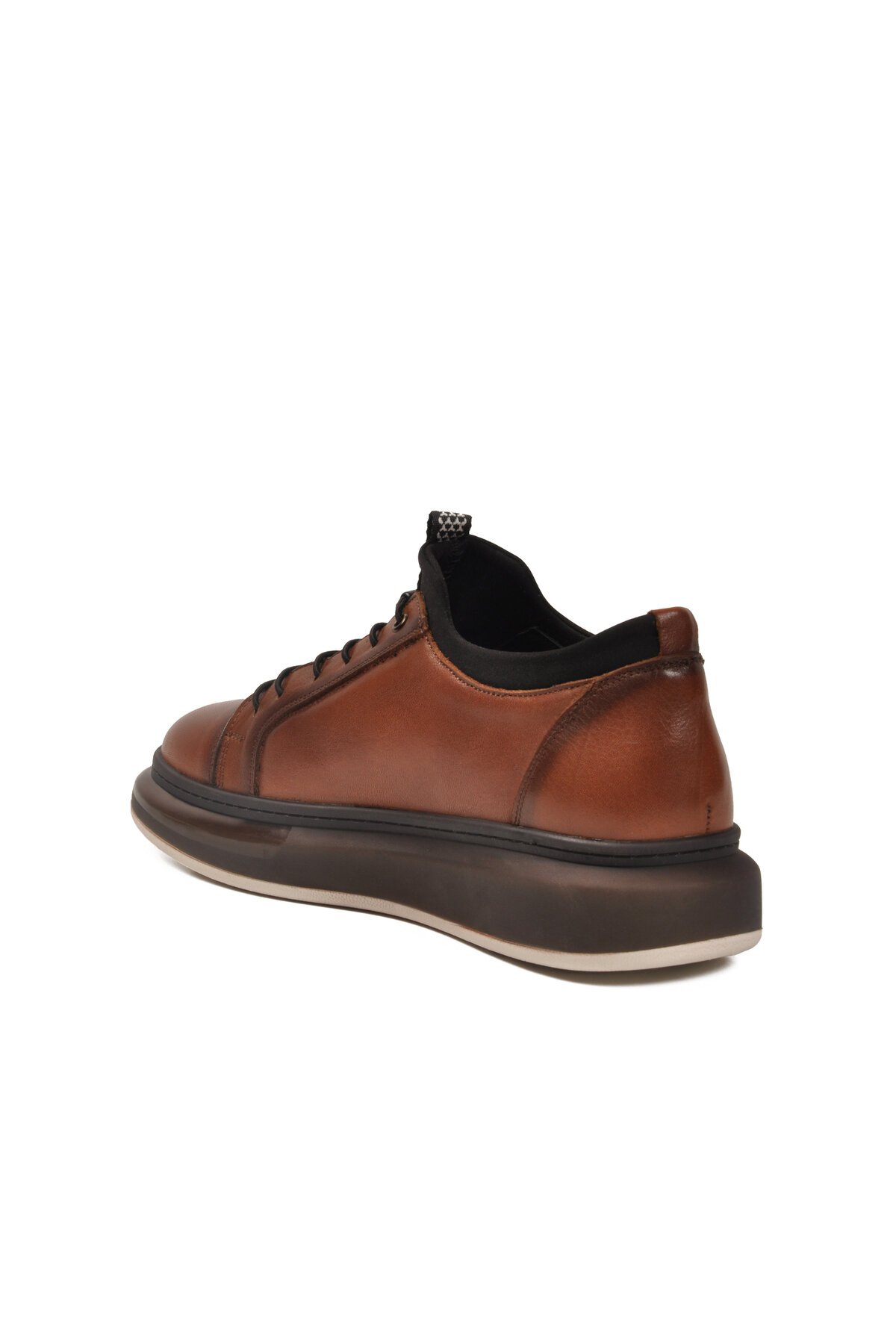 Taba Hakiki Deri Lastik Bağcıklı Erkek Günlük Ayakkabı 6410 M