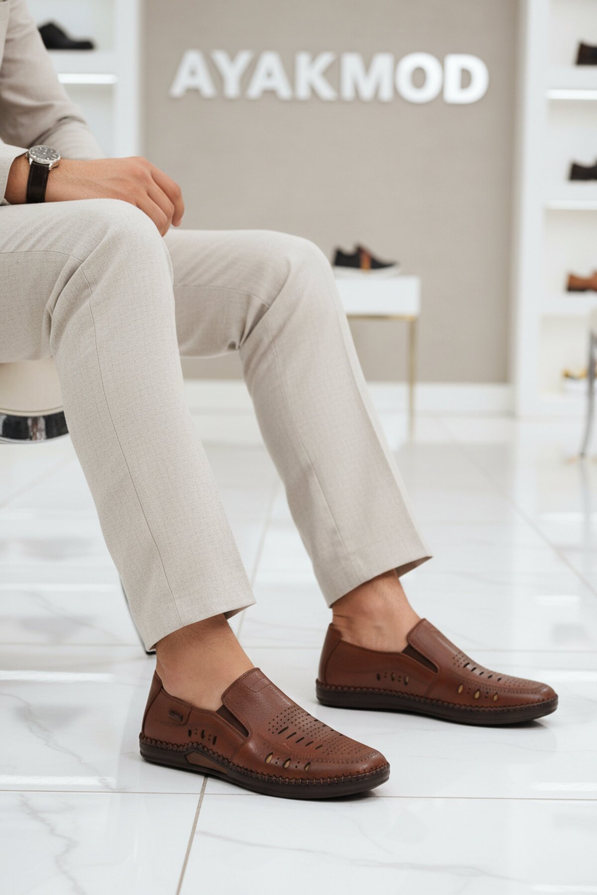 Taba Hakiki Deri Jel Tabanlı Erkek Klasik Ayakkabı 410 M