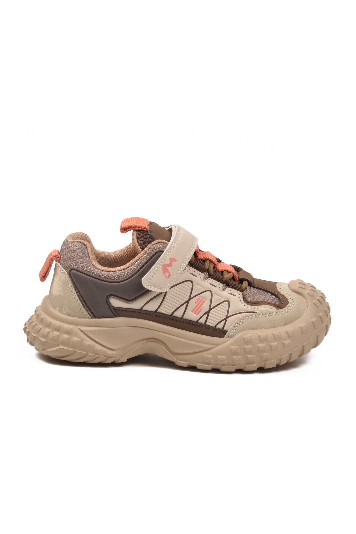 Bej-Kahve Çocuk Spor Ayakkabı 22676 F
