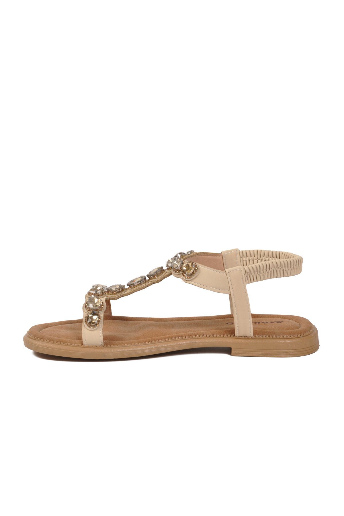 Bej ComfortSole Taban Kadın Sandalet 358165 Z