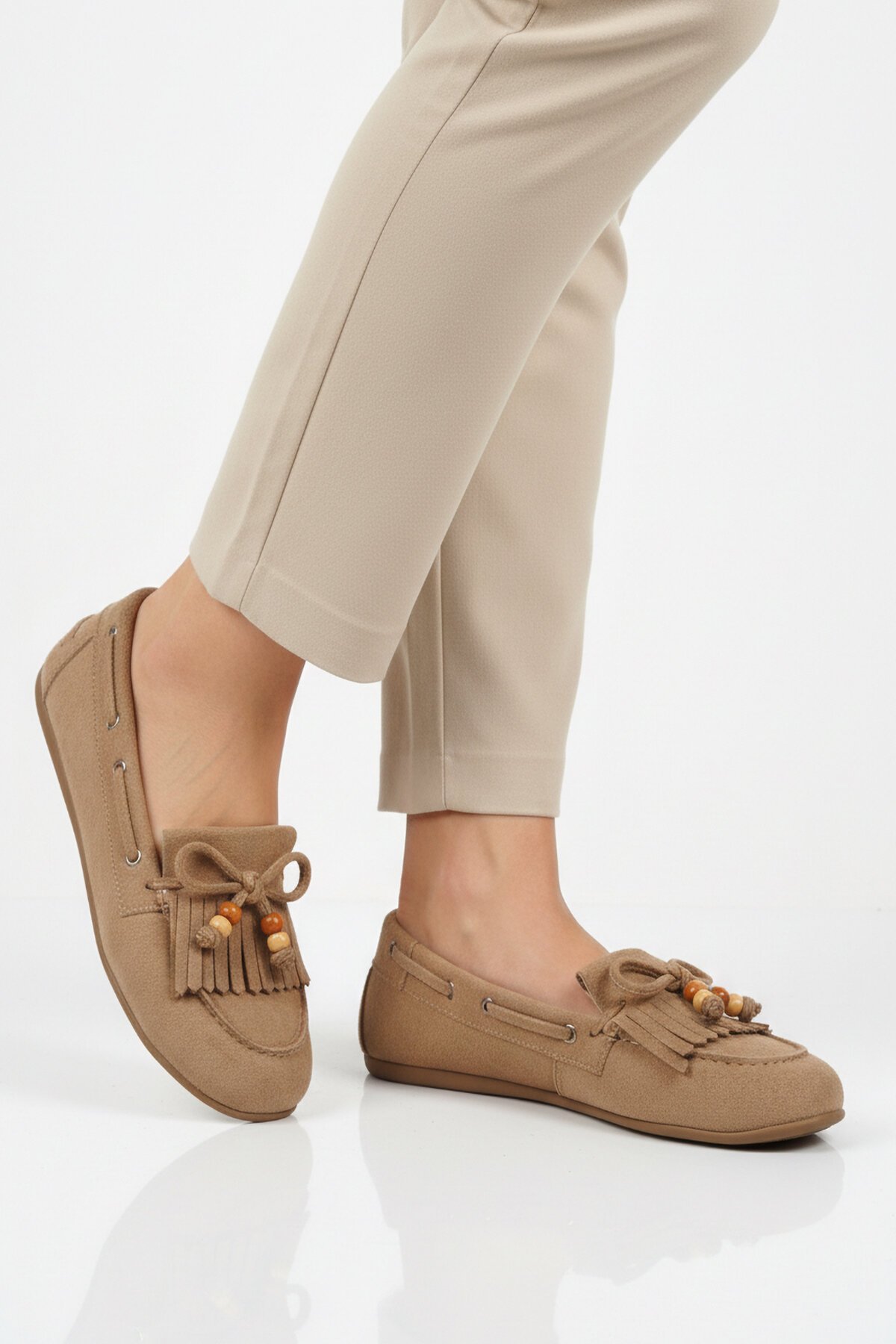 Bej Süet Kadın Babet 572488 Z