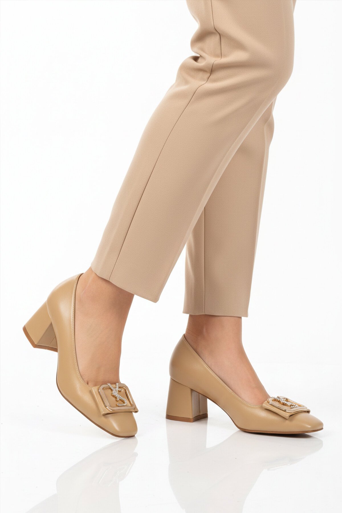 Bej Kadın Abiye Ayakkabı 357209 Z