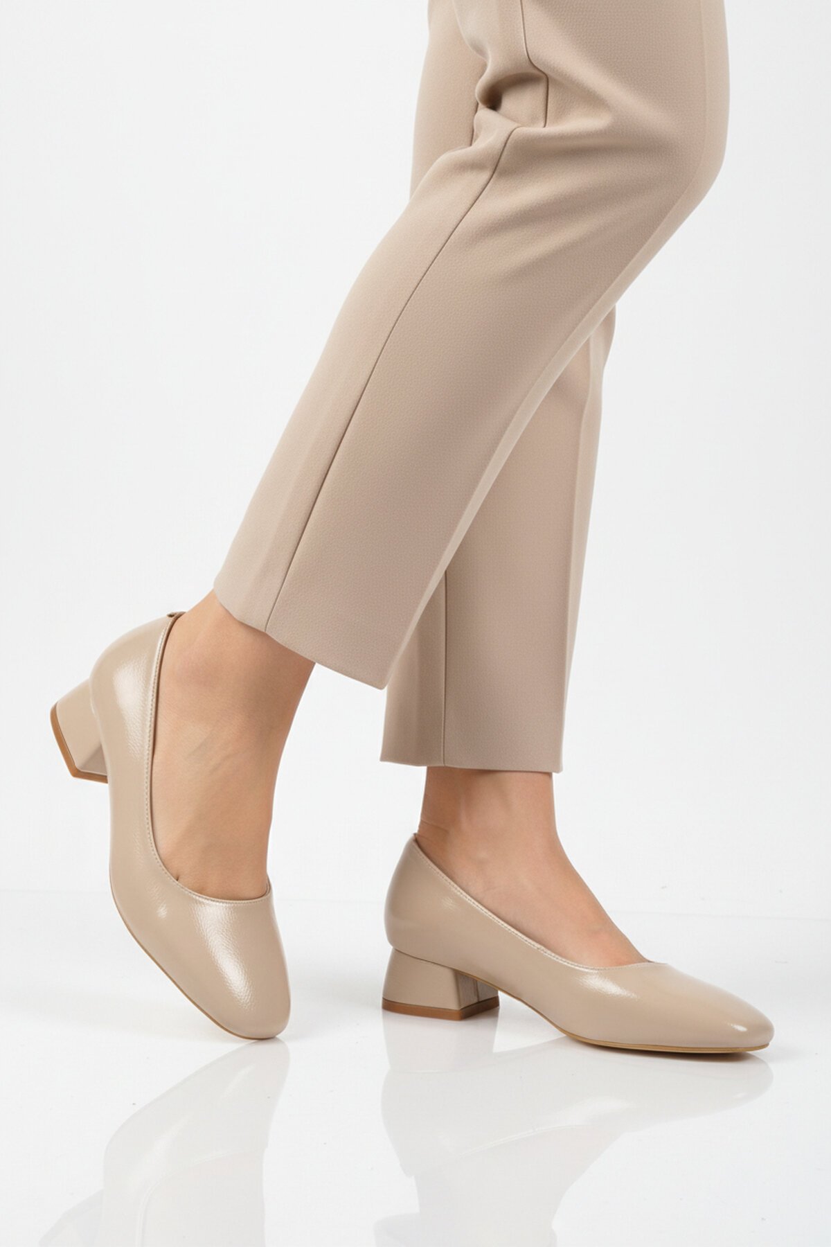 Bej Kadın Abiye Ayakkabı 608421 Z