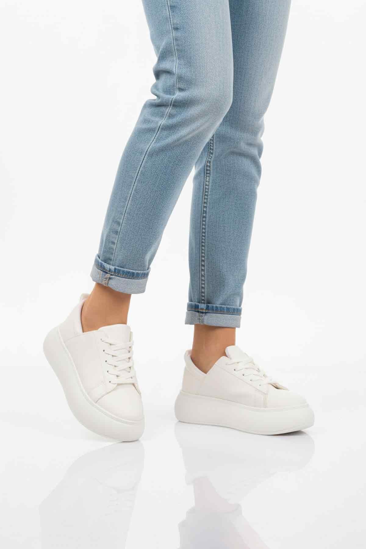 Beyaz Kadın Spor Ayakkabı DV-03 Z