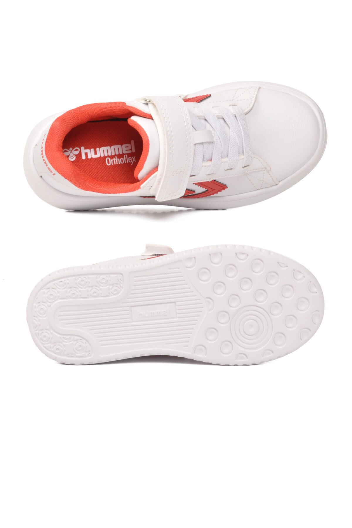 Beyaz-Kırmızı Rahat Taban Unisex Çocuk Spor Ayakkabı 900869 Hml Jr