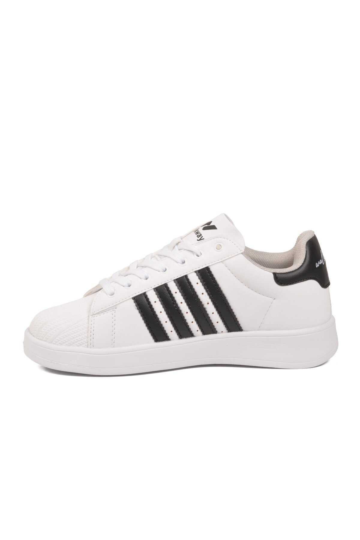 Beyaz-Siyah Hafif Unisex Spor Ayakkabı 26112 G