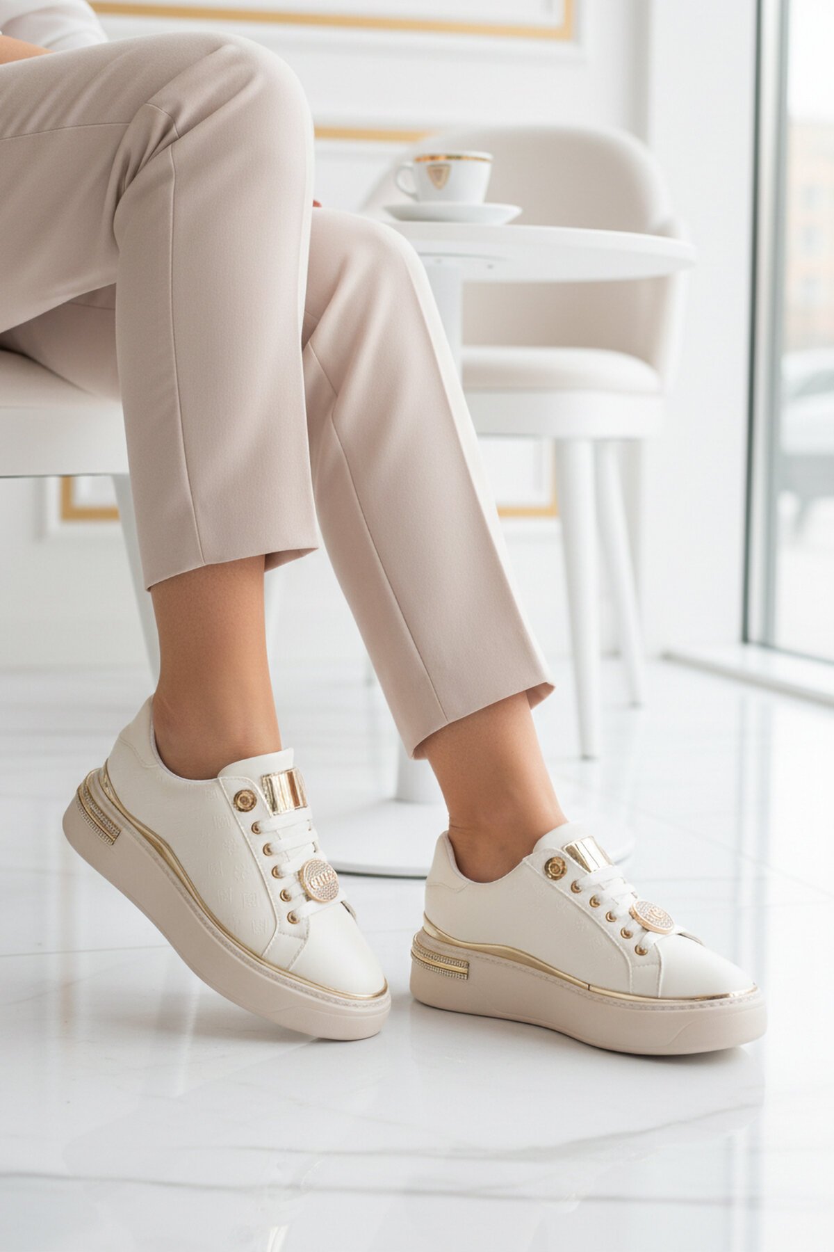 Beyaz Kadın Spor Ayakkabı 431156 Z