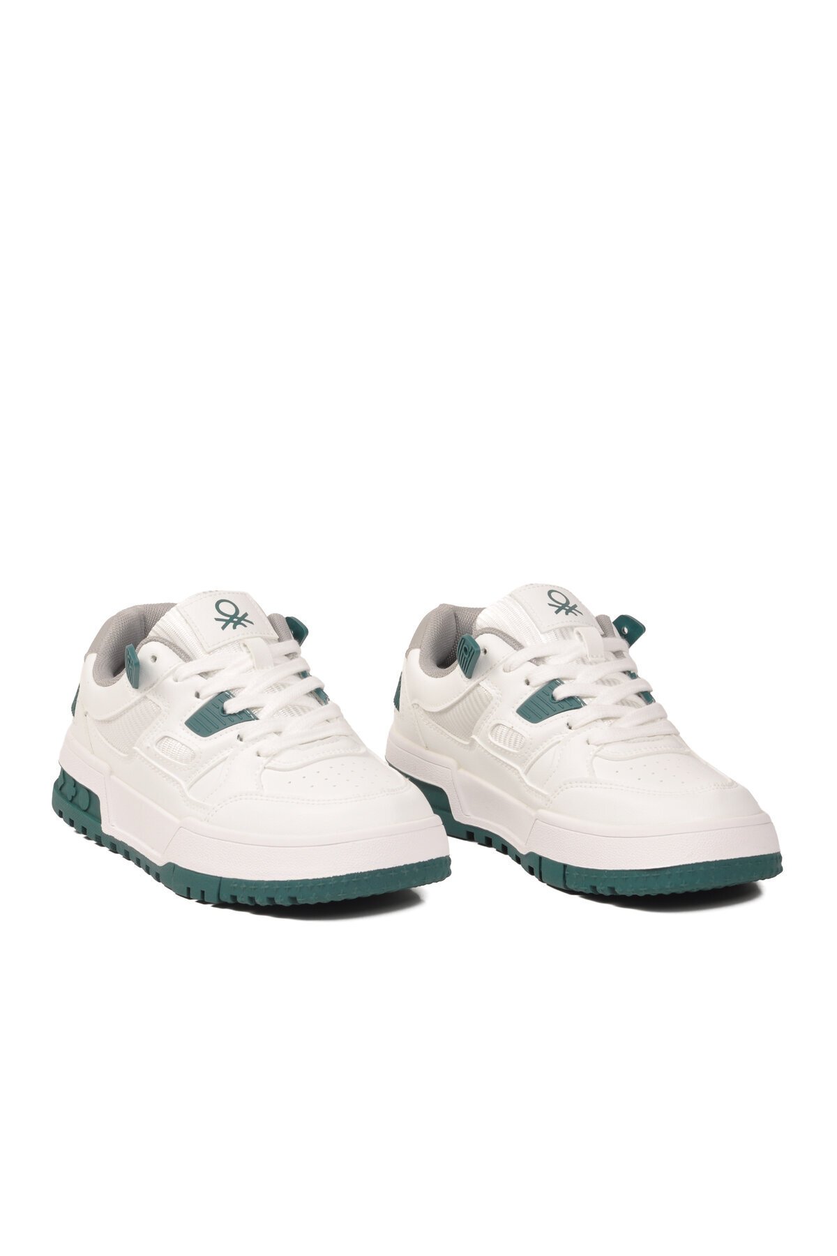 Beyaz-Yeşil Unisex Spor Ayakkabı Benetton BN-12158 G
