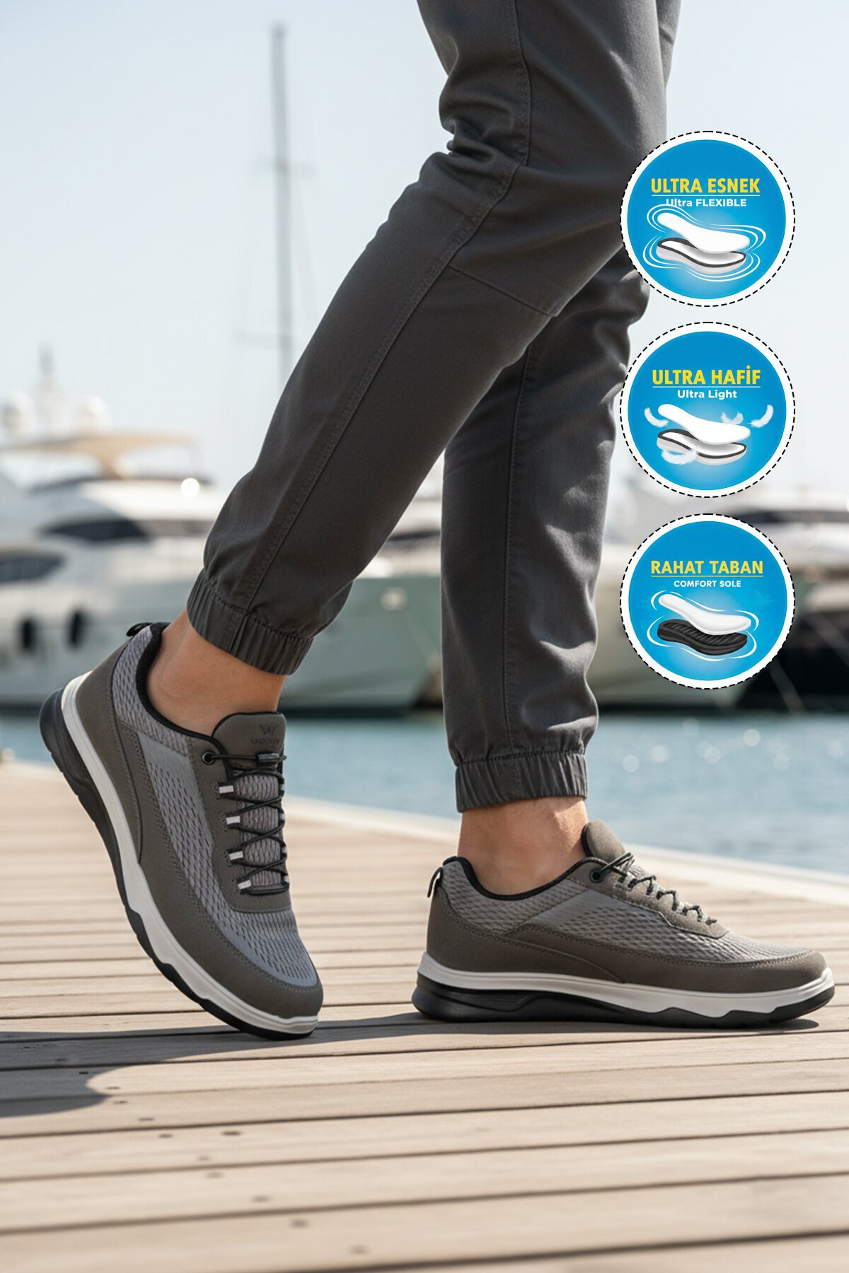 Füme ComfortSole Taban Erkek Spor Ayakkabı 2074 M
