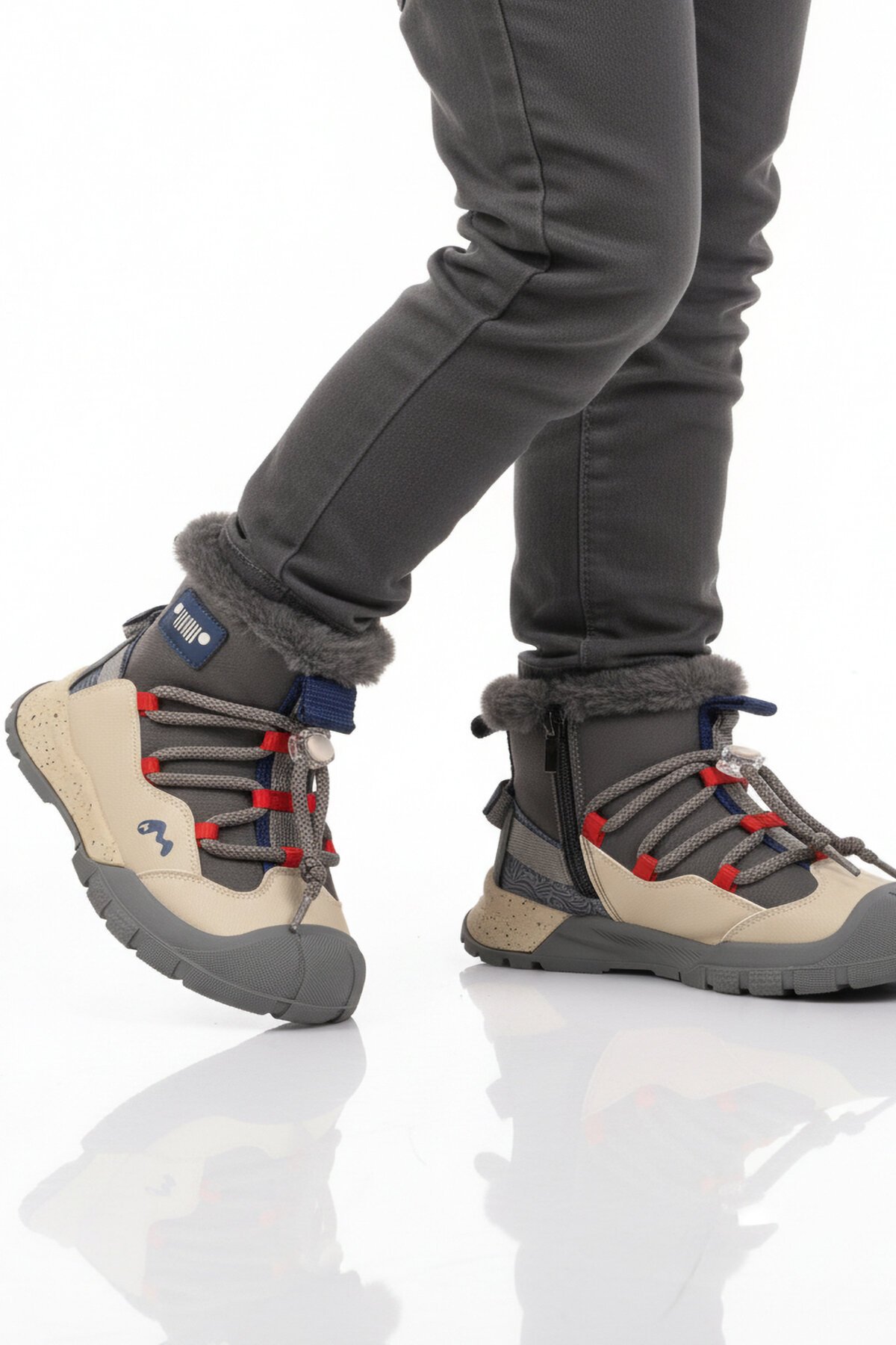 Gri-Krem Çocuk Bot 22671 F