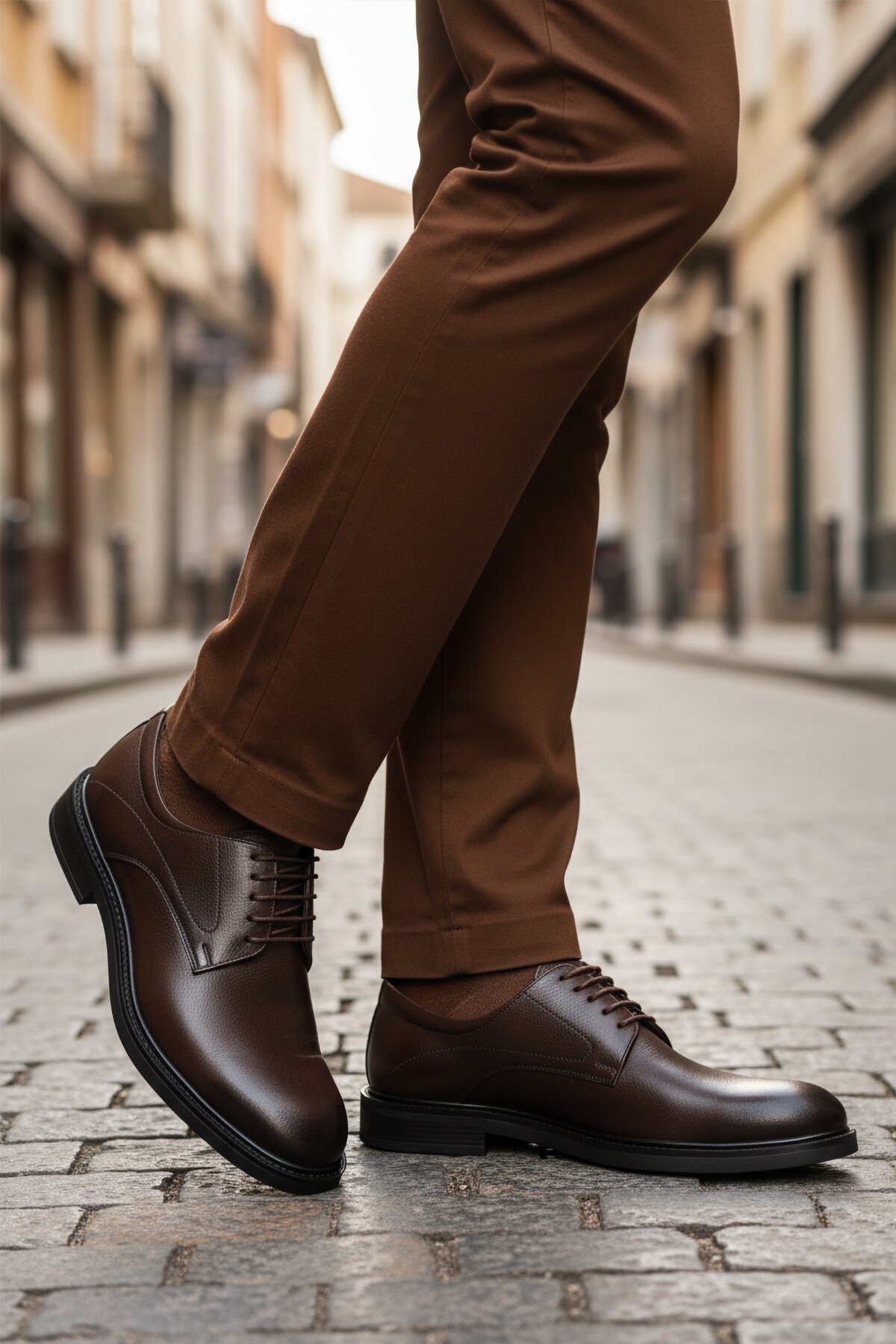 Kahve Hakiki Deri Erkek Günlük Ayakkabı 623 M