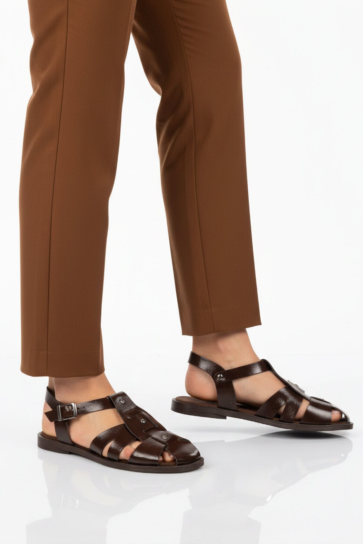 Kahve Hafif Slingback Kadın Terlik 335335 Z