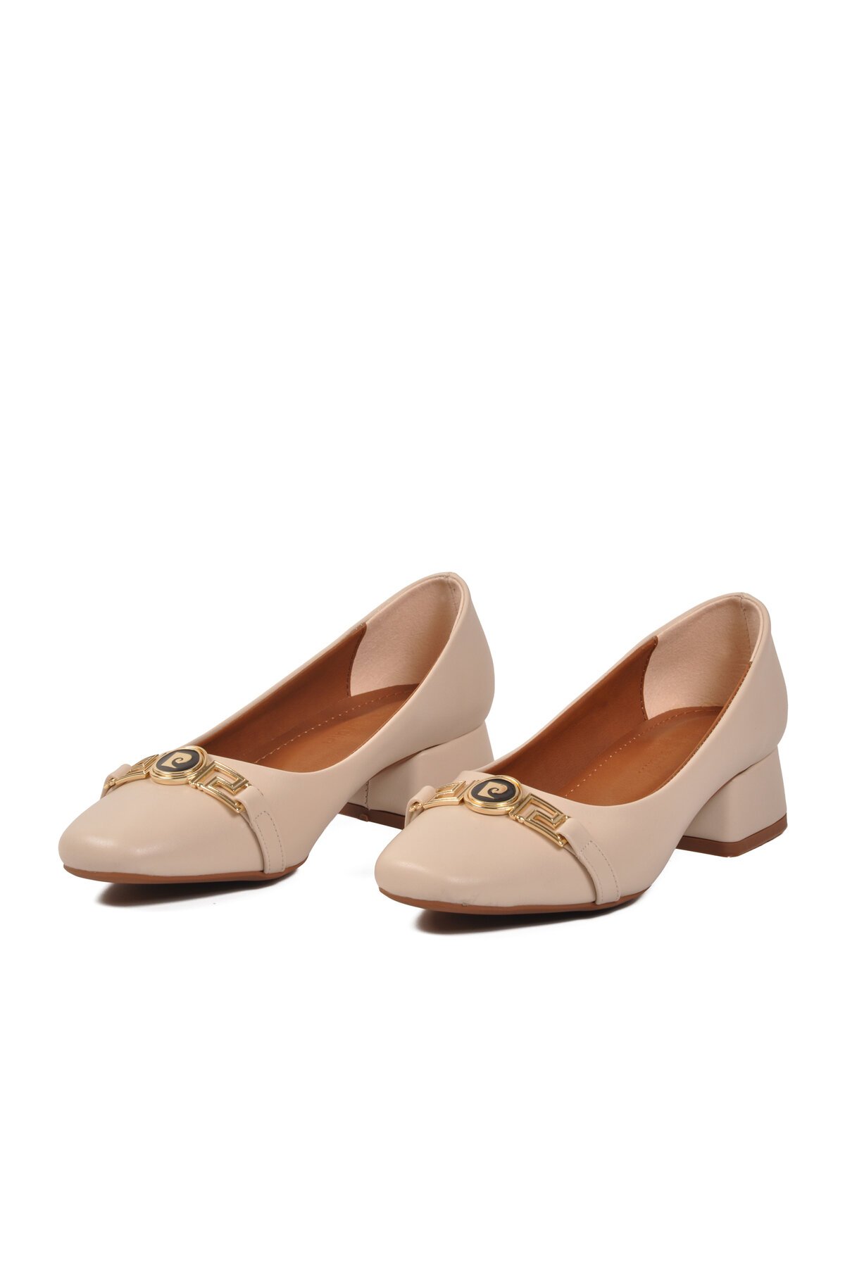 Krem Kadın Topuklu Ayakkabı PC-55128 Z