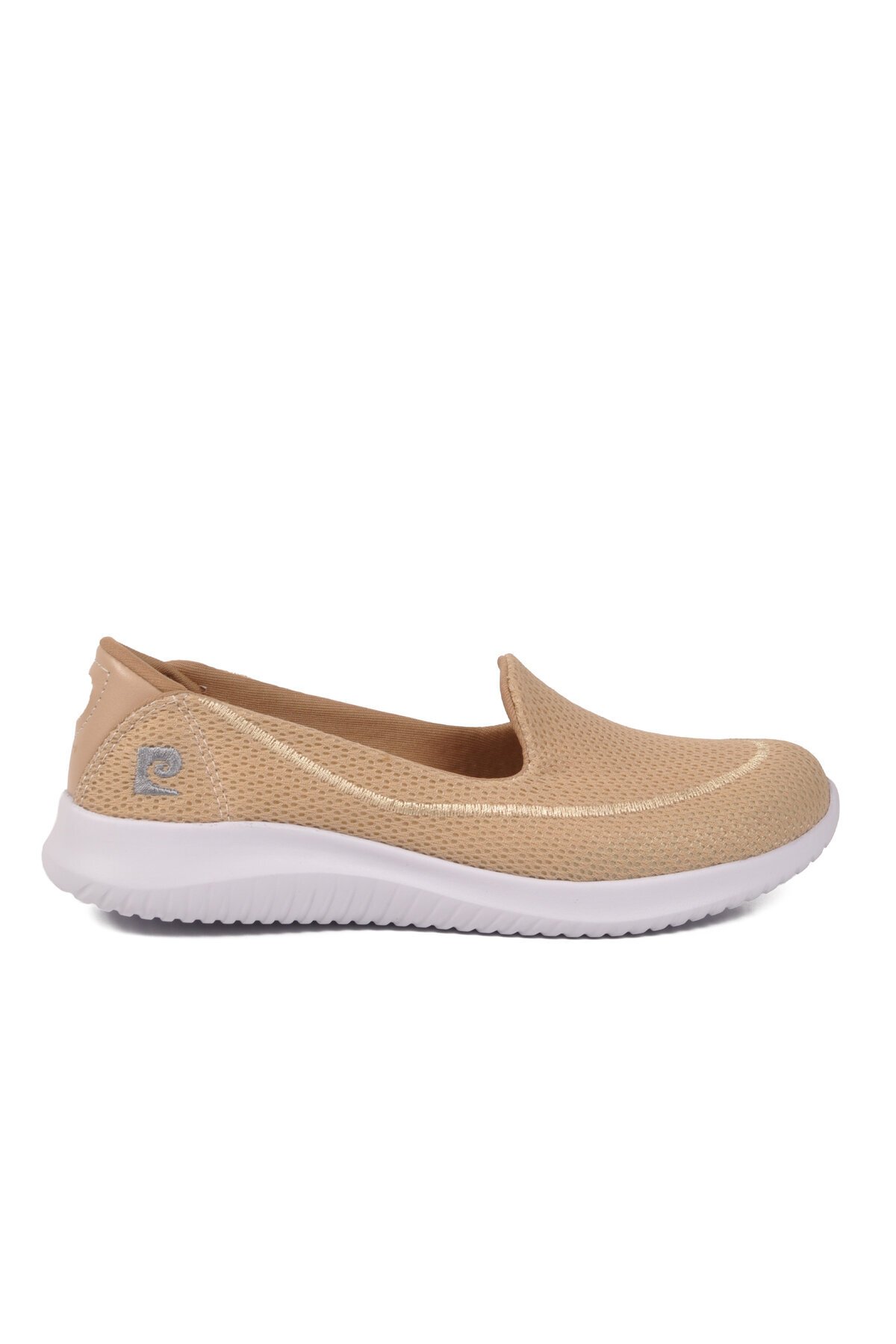 Krem Tekstil Hafif Esnek Kadın Spor Ayakkabı PC-30168 Z