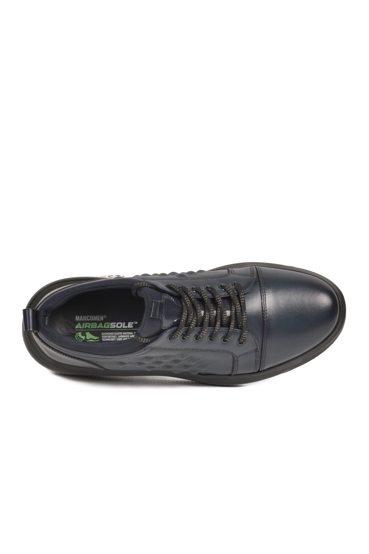 Lacivert Hakiki Deri Erkek Günlük Ayakkabı Marcomen AirBagSole 152-20182 M