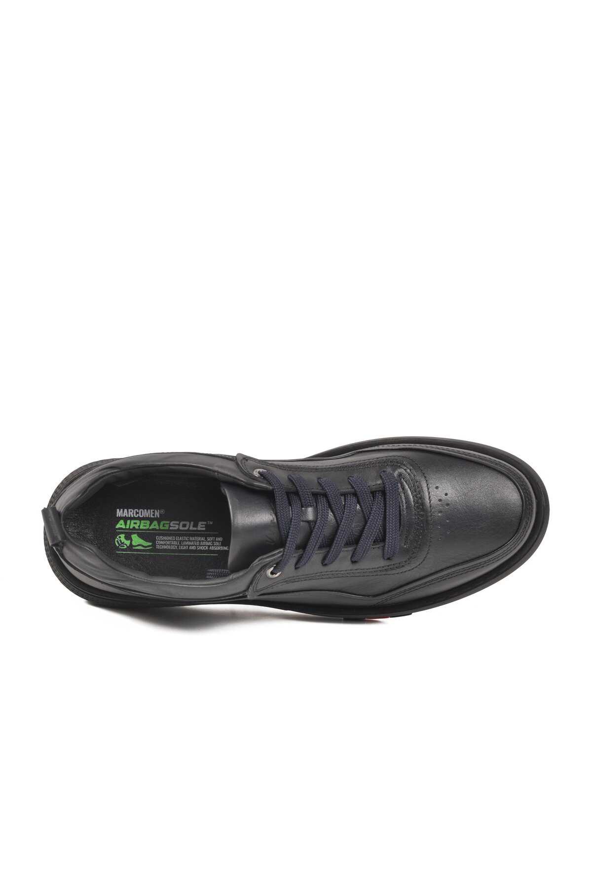 Lacivert Hakiki Deri Erkek Günlük Ayakkabı Marcomen AirBagSole 152-21612 M