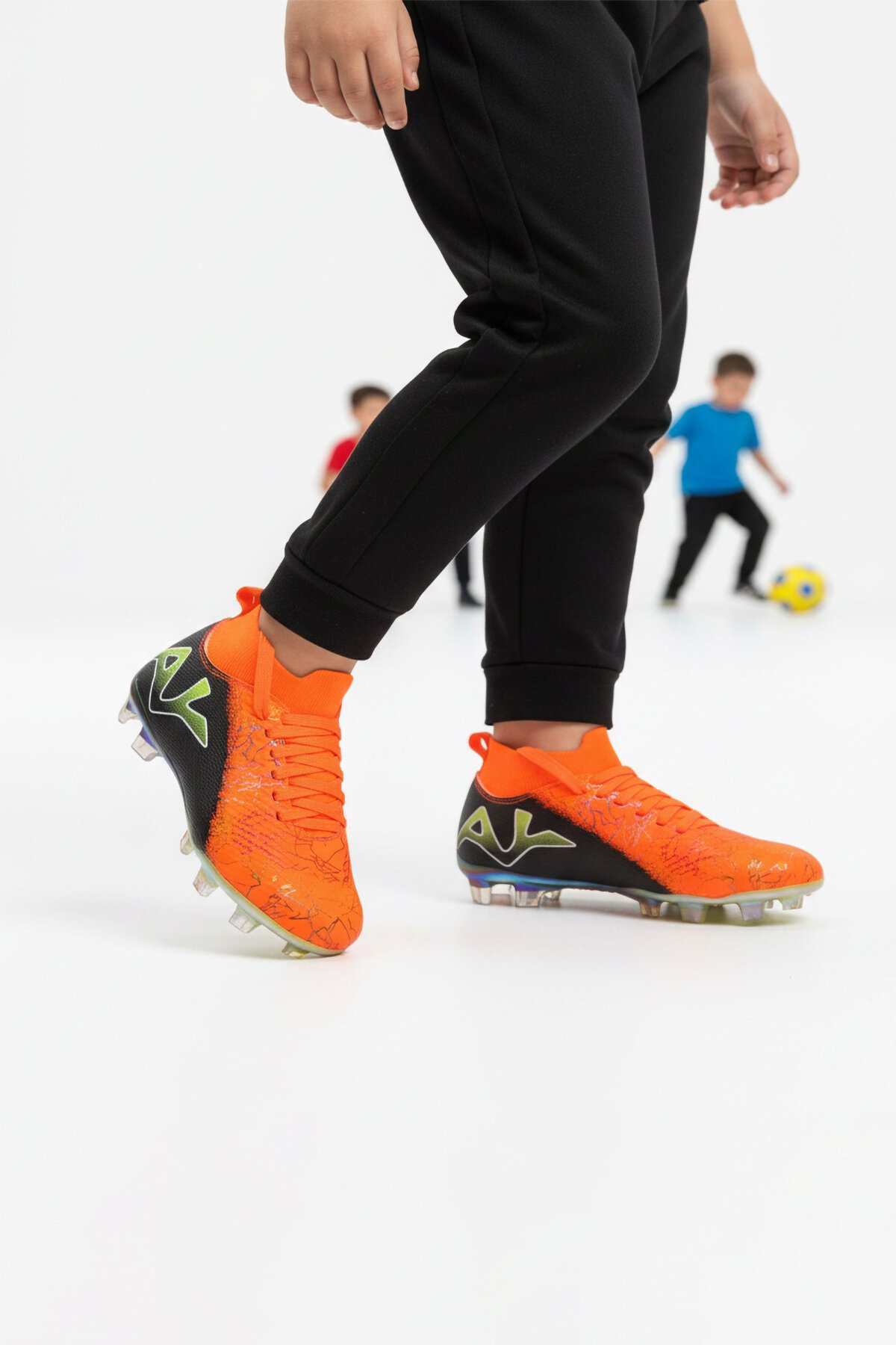 Neon Turuncu-Siyah Çocuk Krampon FK-252-153 F