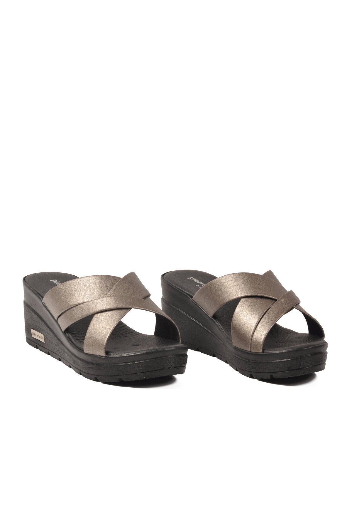 Platin Kadın Topuklu Terlik PC-7477 Z