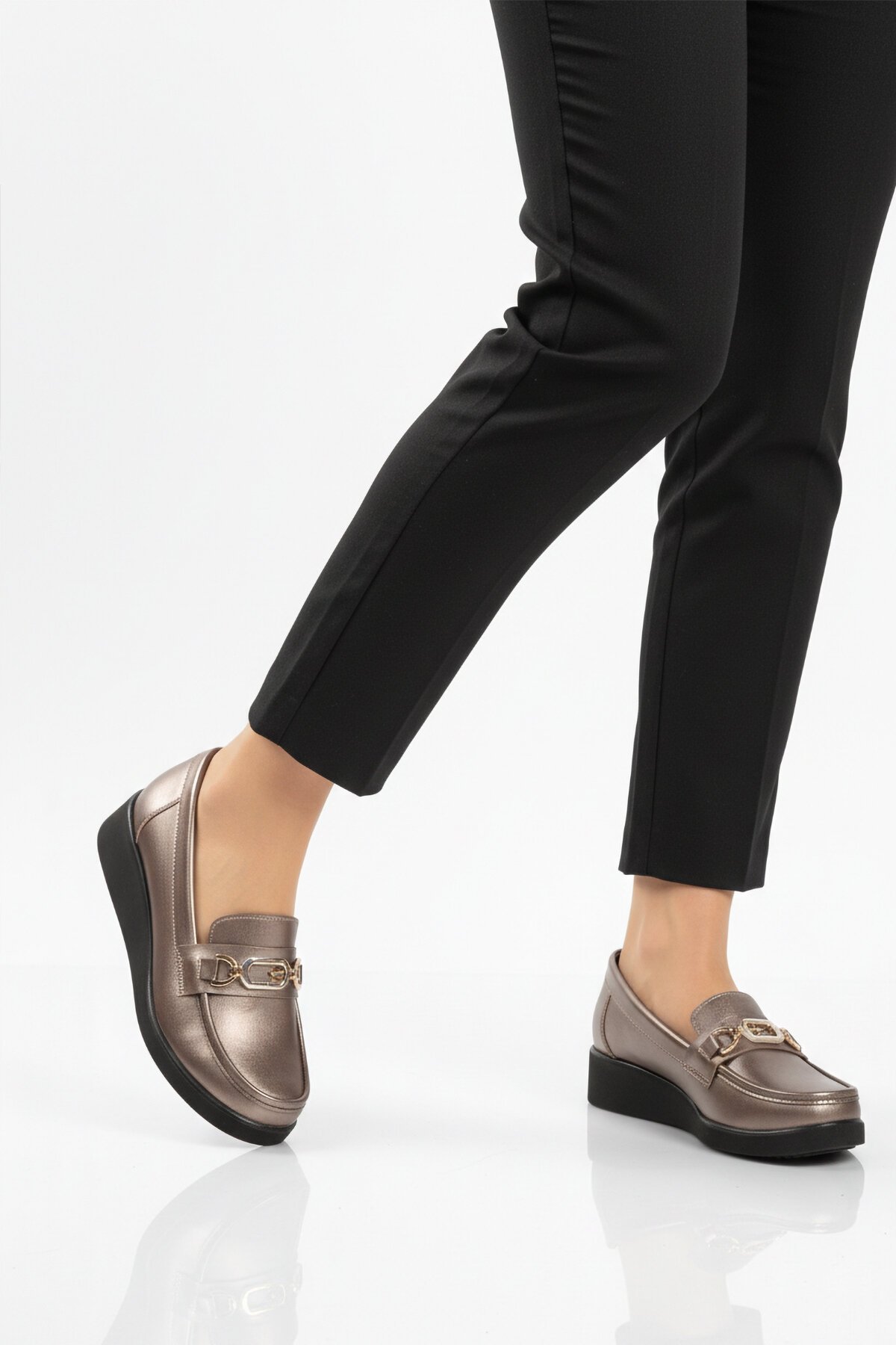 Platin Kadın Günlük Ayakkabı 651631 Z Geniş Kalıp