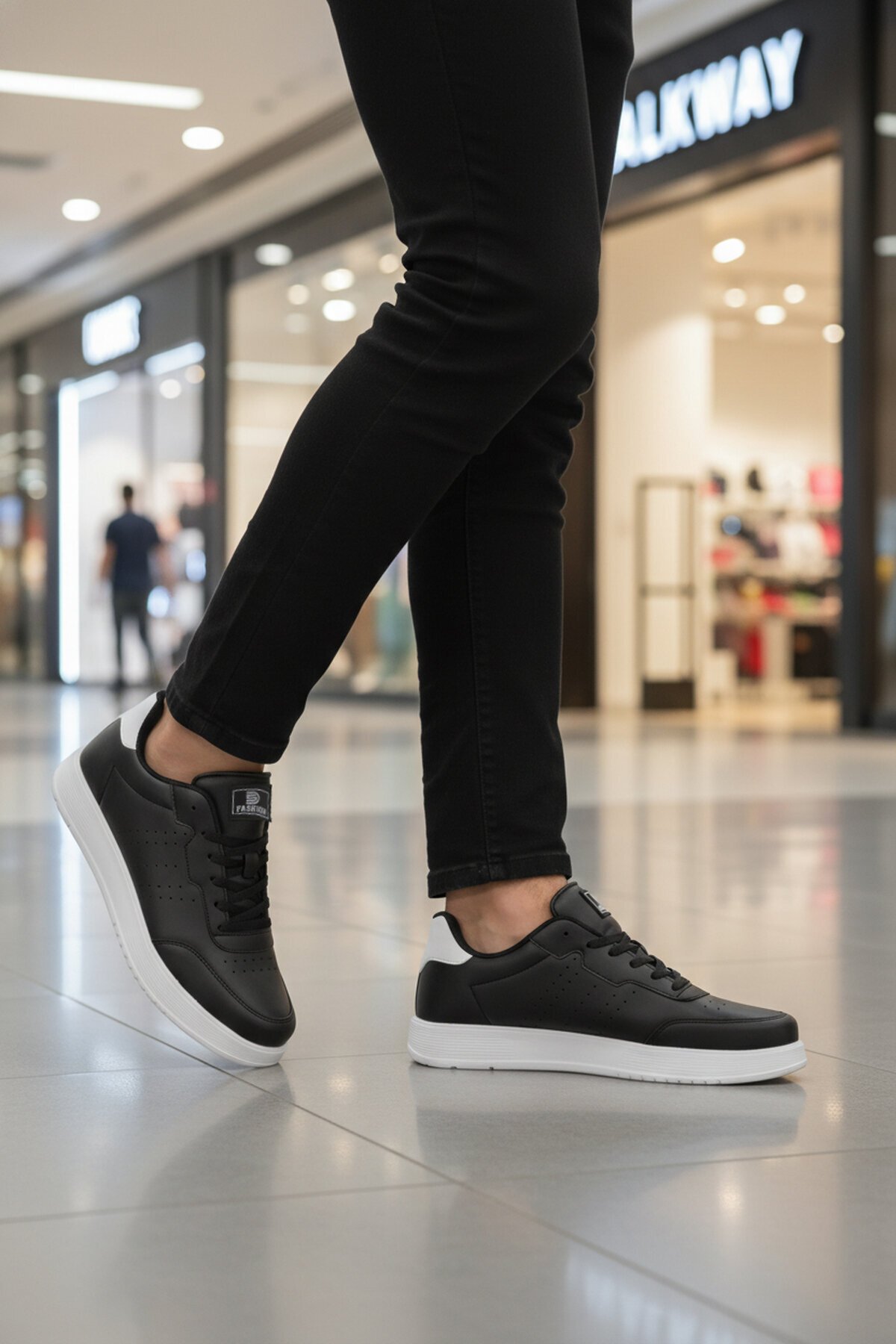 Siyah-Beyaz Erkek Spor Ayakkabı Fashion 158 M