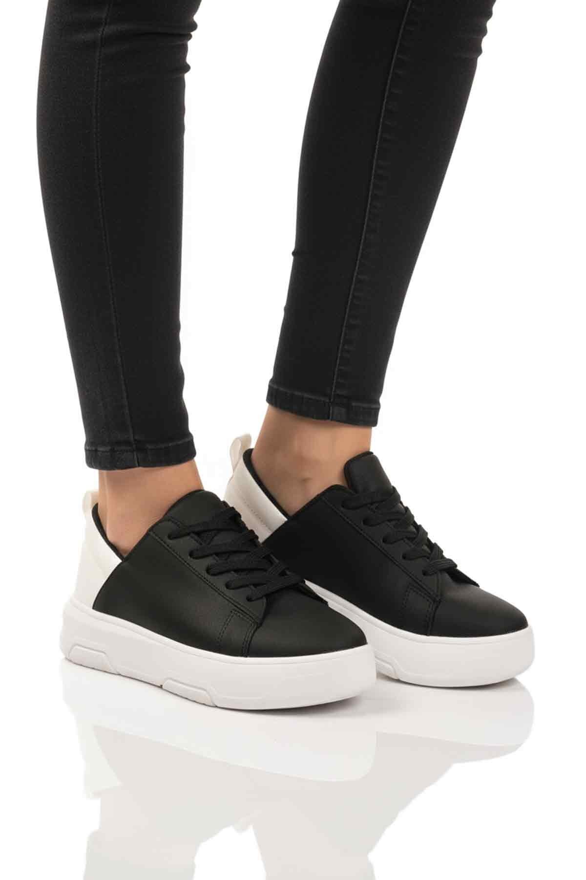 Siyah-Beyaz Kadın Spor Ayakkabı DV-03 Z