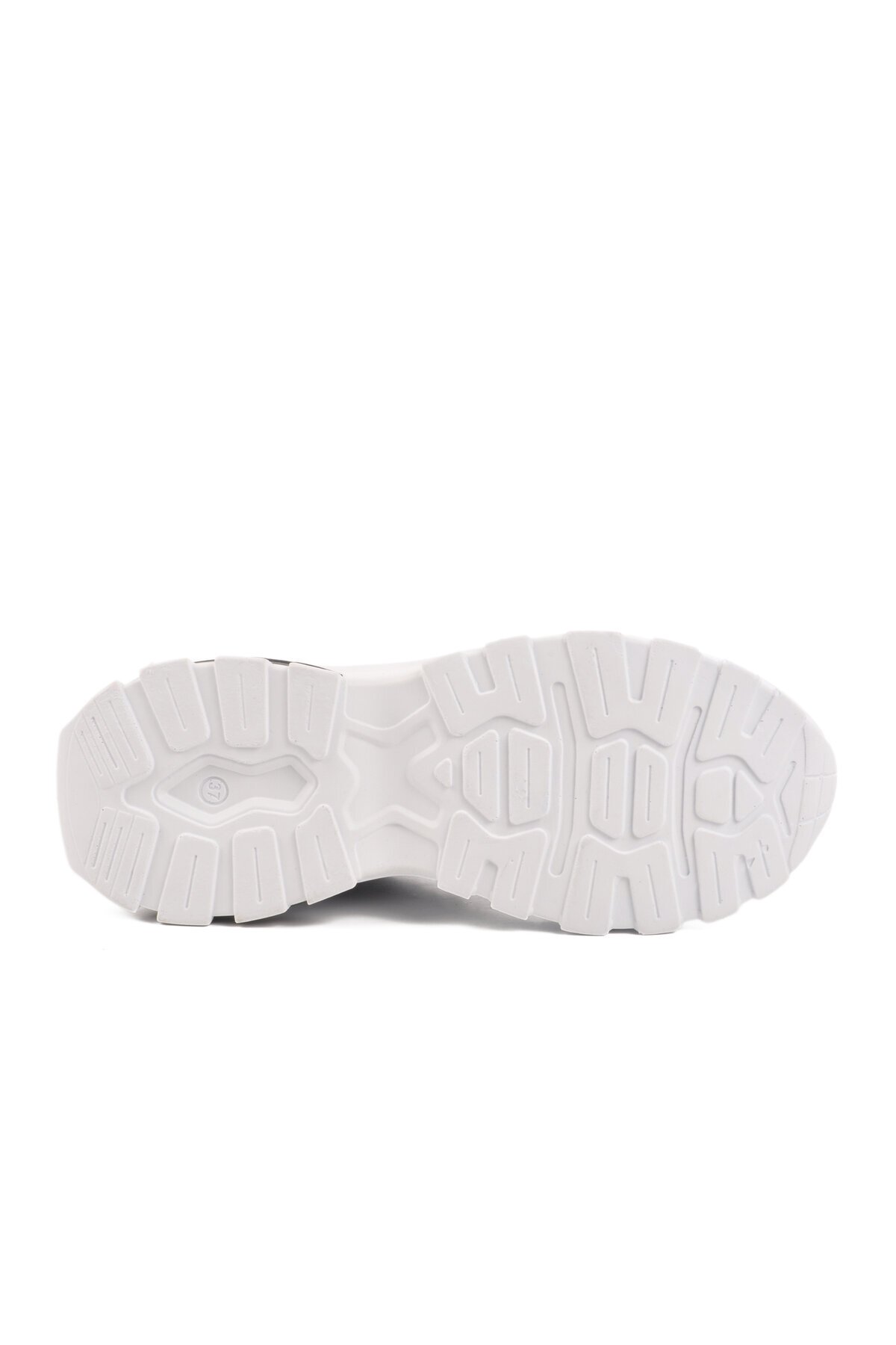 Siyah-Beyaz Suni Deri Kadın Spor Ayakkabı Walkway 159 G