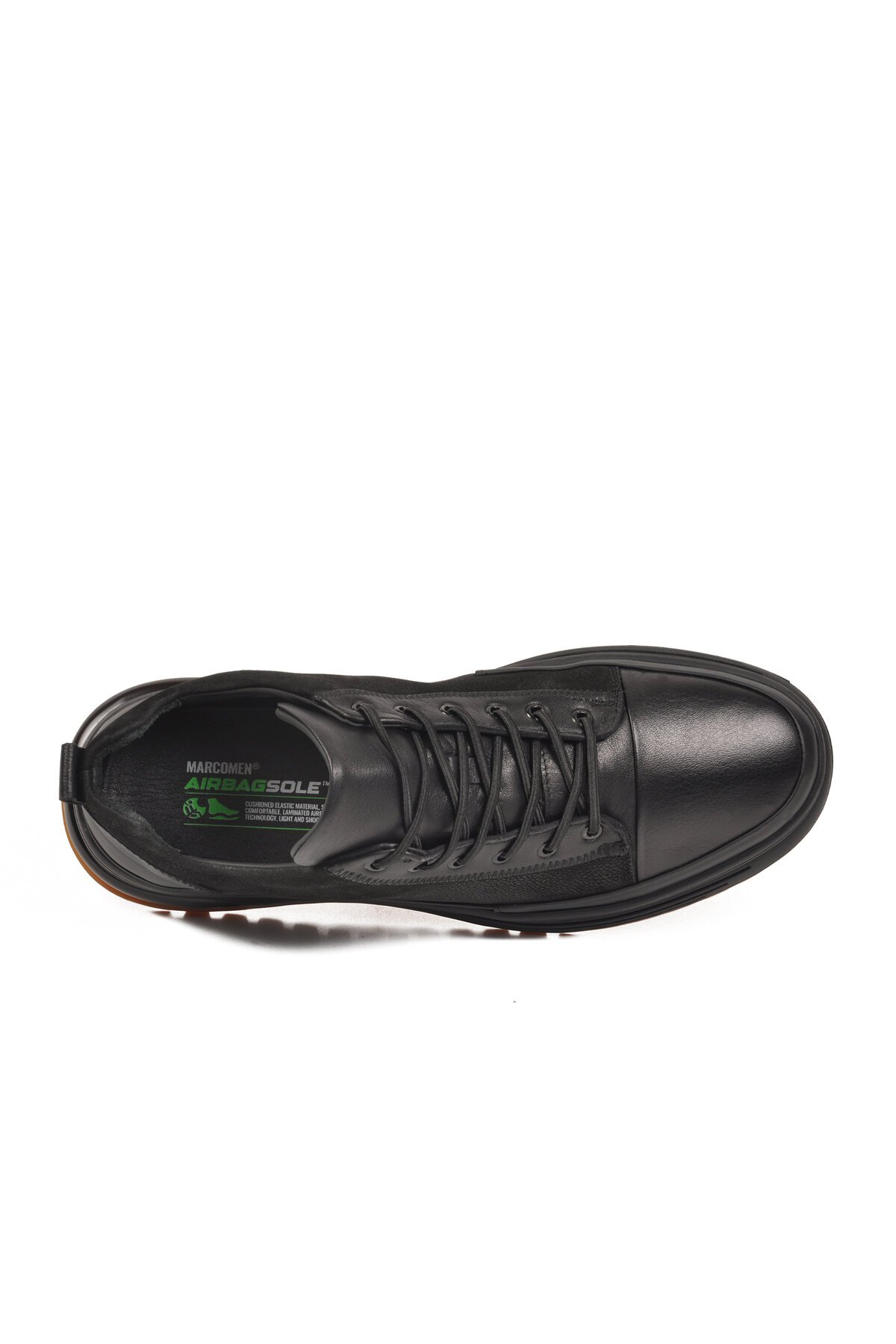 Siyah Hakiki Deri Erkek Günlük Ayakkabı AirBagSole 152-18438 M
