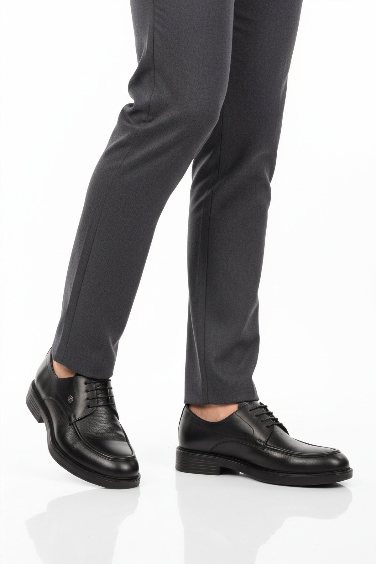 Siyah Hakiki Deri Erkek Günlük Ayakkabı 618 M