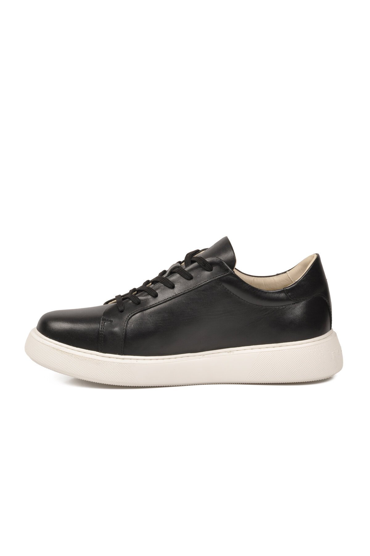 Siyah Hakiki Deri Erkek Sneaker 1362002 M ( Büyük No )