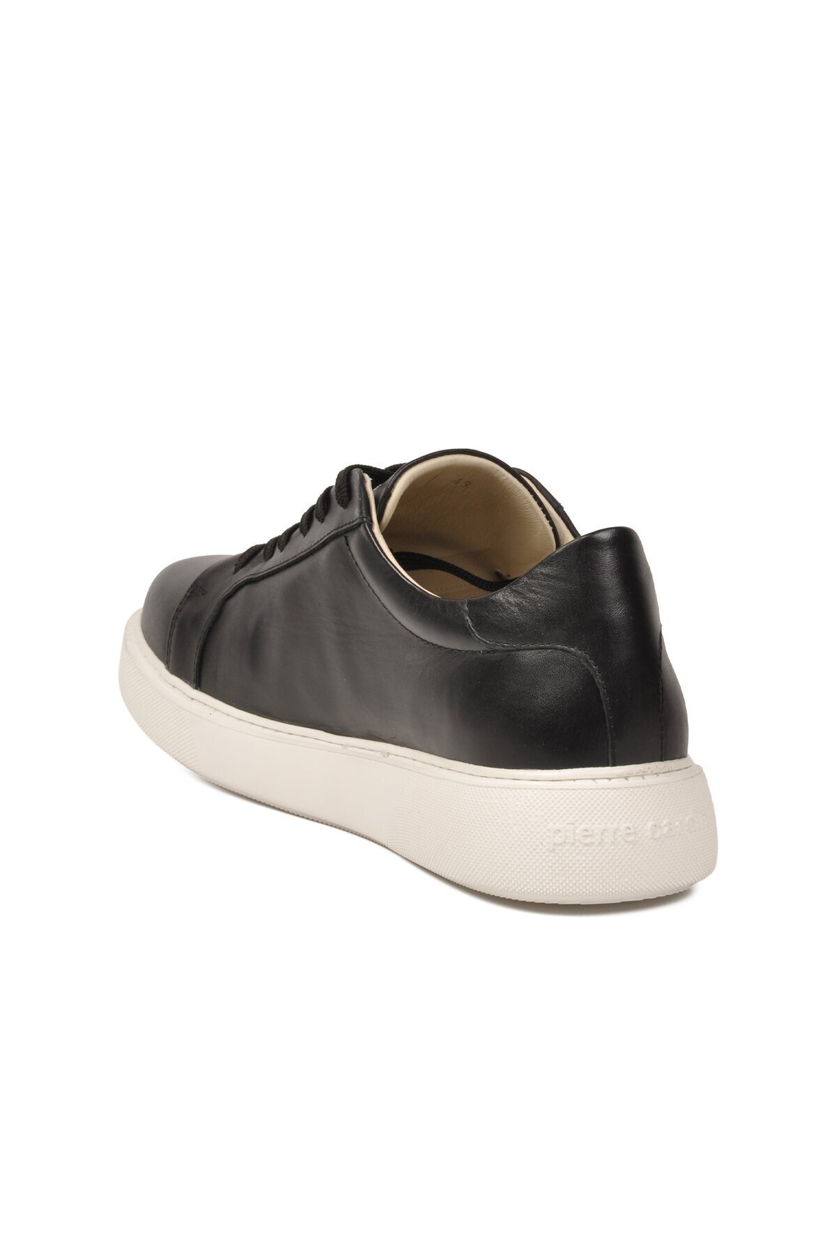 Siyah Hakiki Deri Erkek Sneaker 1362002 M ( Büyük No )