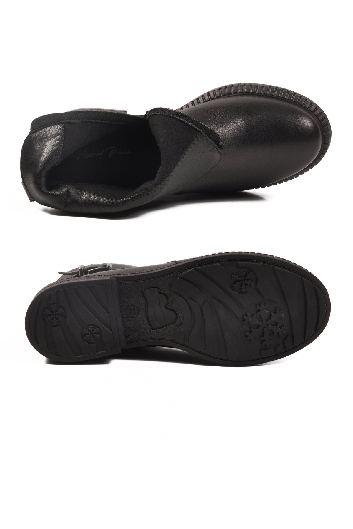 Siyah Hakiki Deri Kadın Bot 20913-1 Z