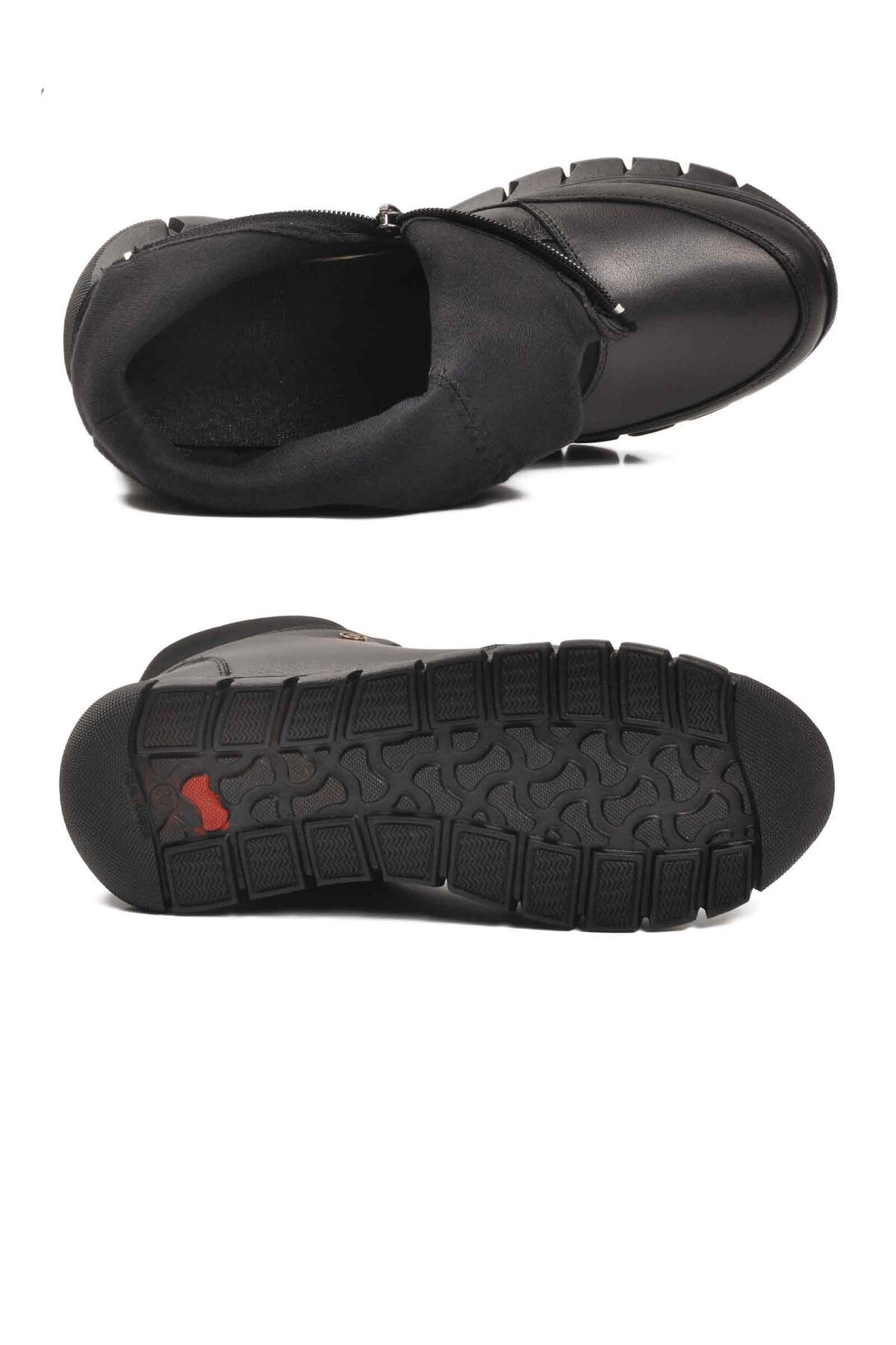 Siyah Hakiki Deri Kadın Bot 3615 Z