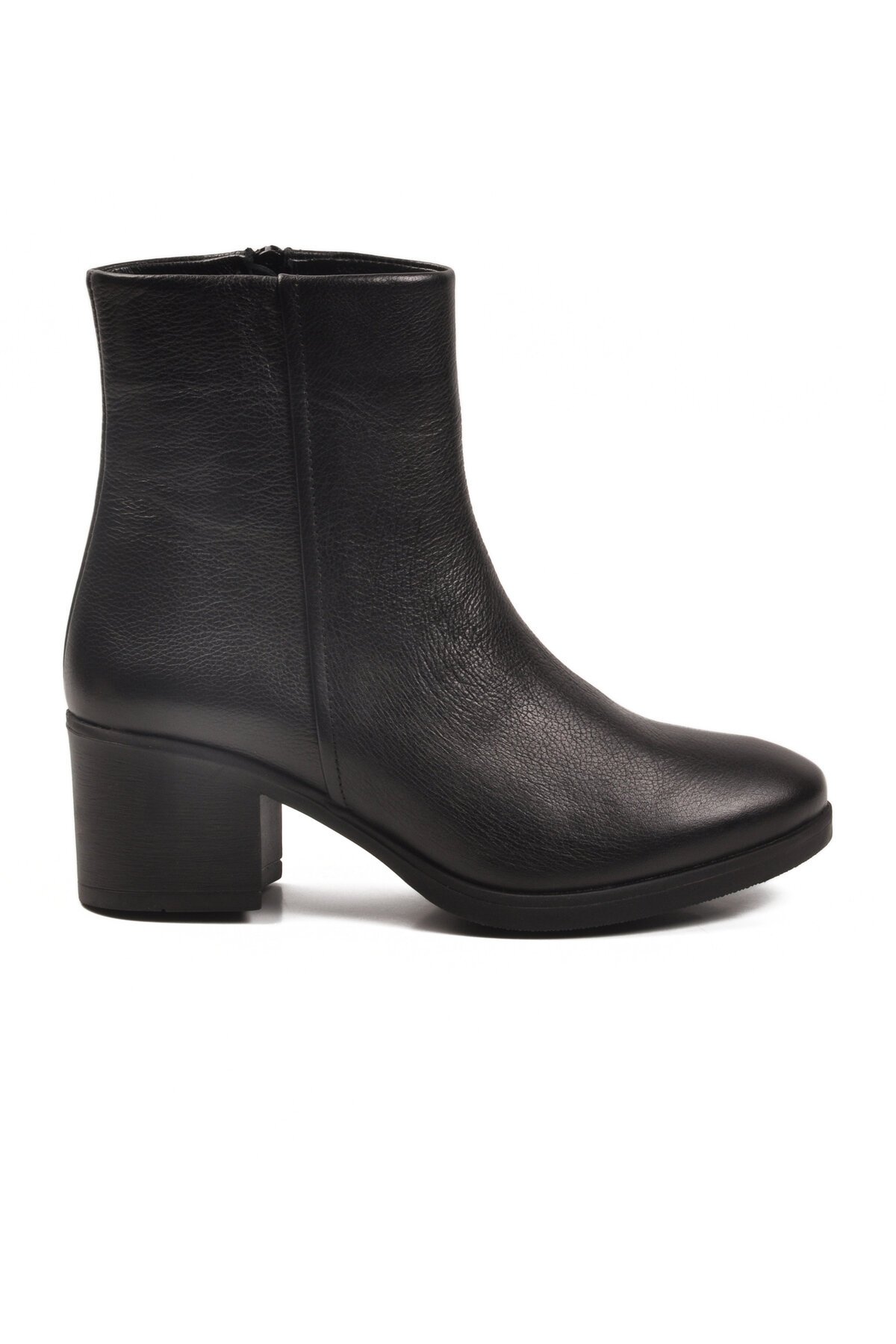 Siyah Hakiki Deri Kadın Bot 92162-1 Z