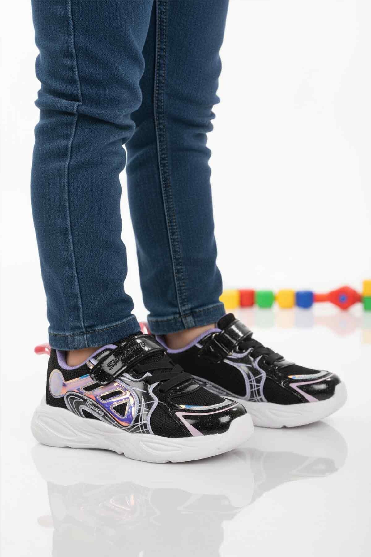 Siyah-Mor Çocuk Spor Ayakkabı Kelsy P