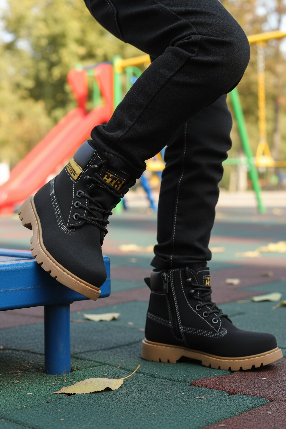 Siyah Nubuk Suni Deri Unisex Bot 921 F