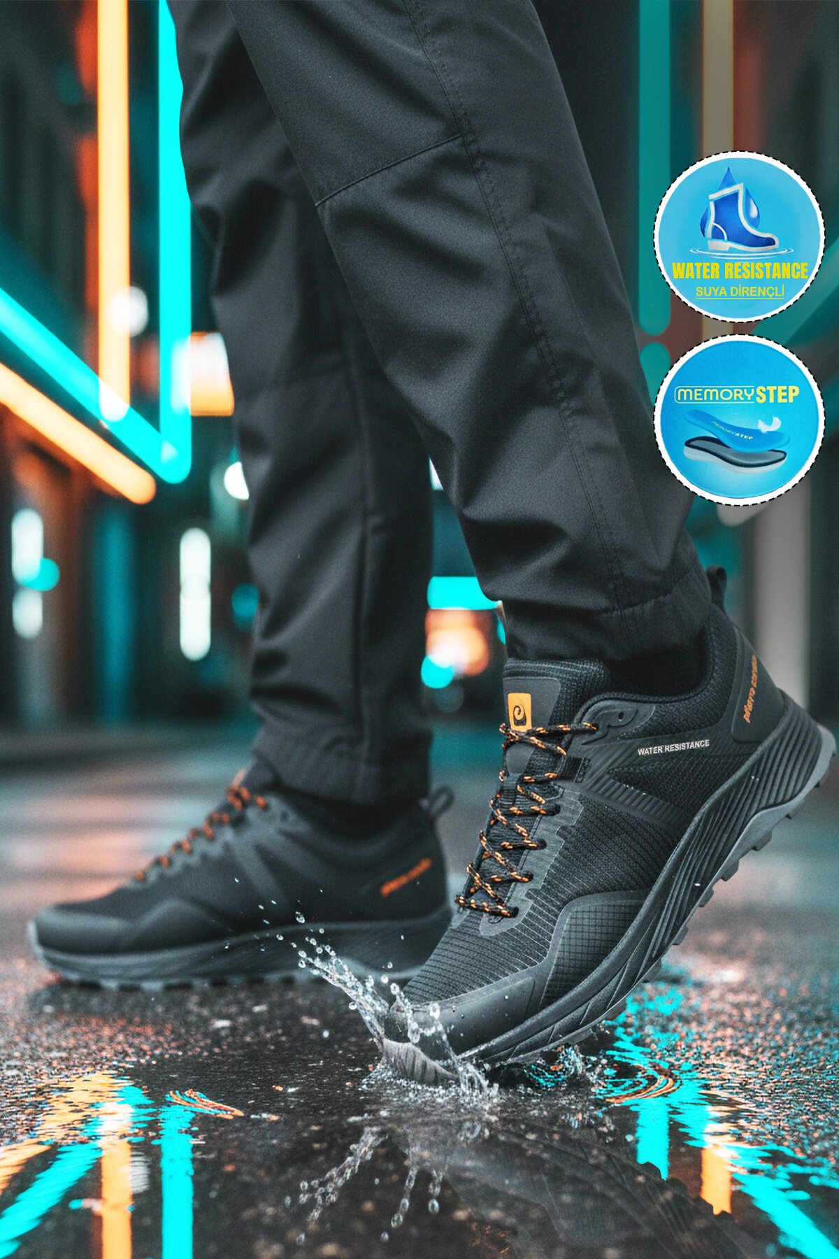 Siyah Memory Foarm Erkek Outdoor Ayakkabı PCI-11007 M