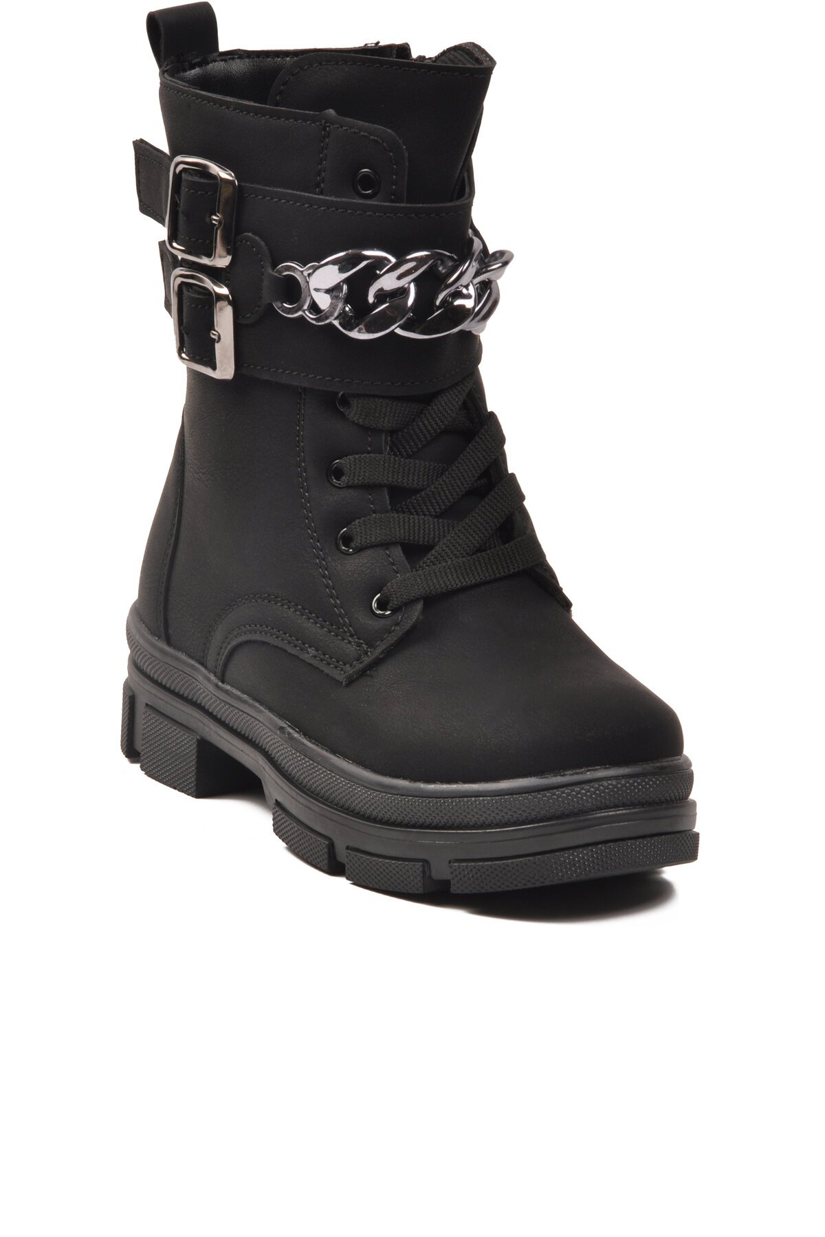 Siyah Çocuk İçi Polarlı Bot G-1001 F ( Zincirli )