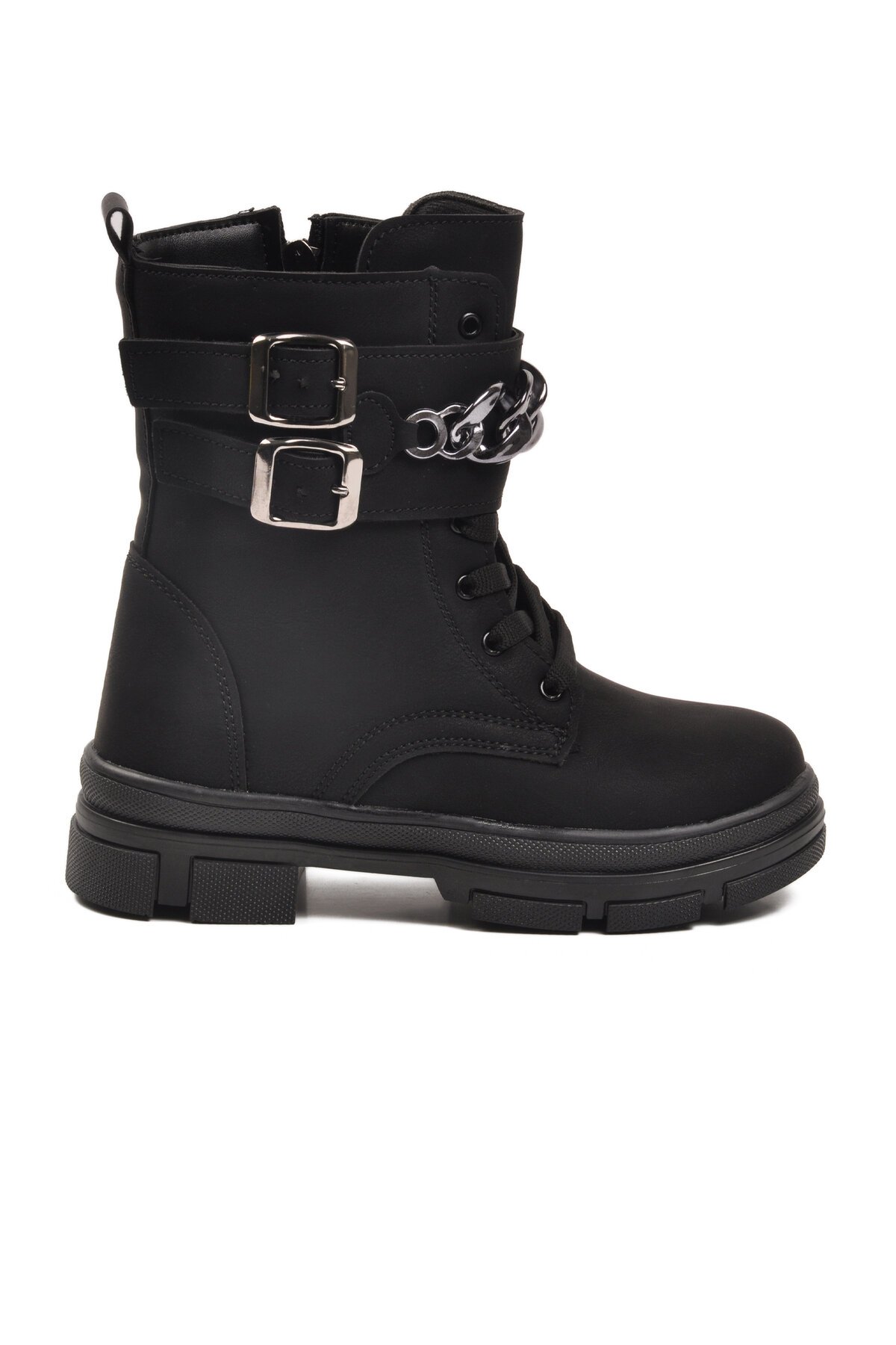 Siyah Çocuk İçi Polarlı Bot G-1001 F ( Zincirli )