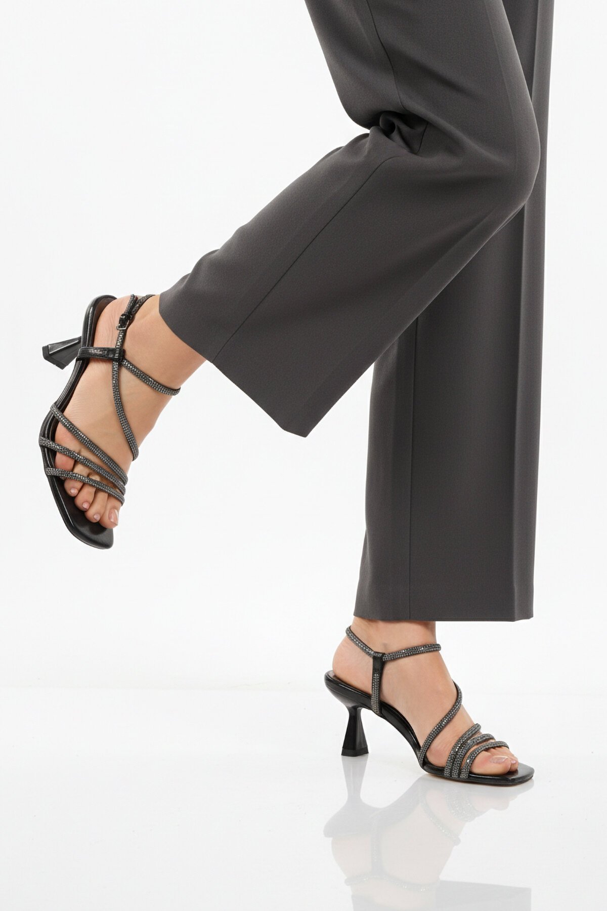 Siyah Kadın Abiye Ayakkabı 655481 Z