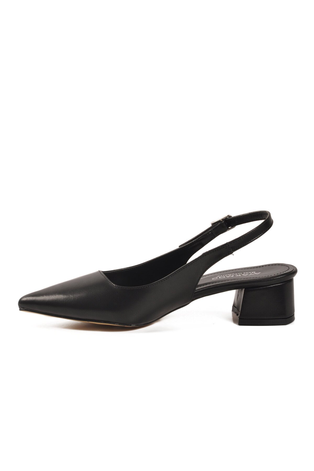 Siyah Hafif Slingback Kadın Topuklu Ayakkabı 323101 Z