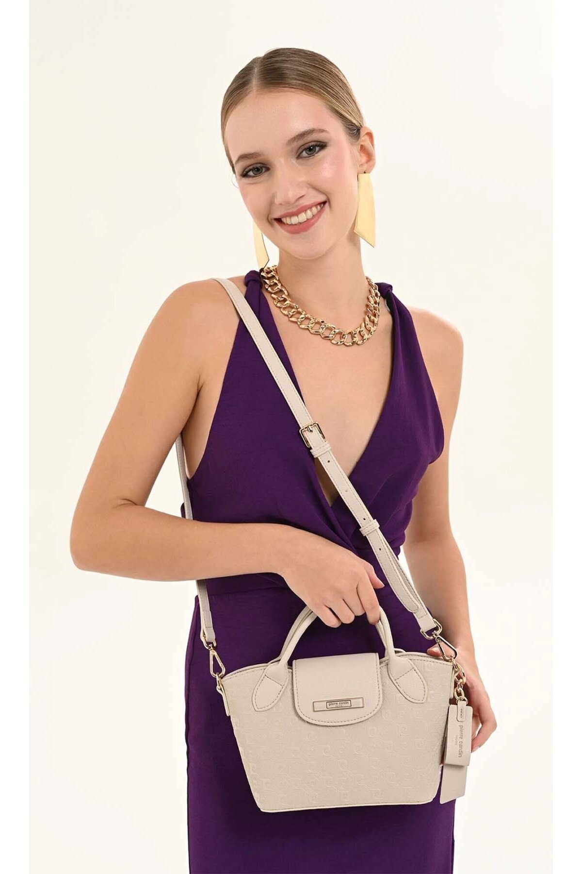 Bej Kadın Omuz Çantası 05PC26Y10619