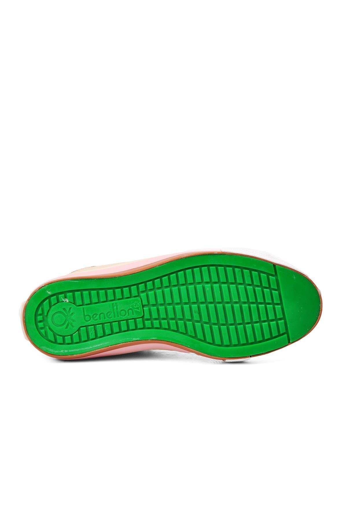 Bej Bilek Boy Bağcıklı Cilt Kadın Spor Ayakkabı Sneaker
