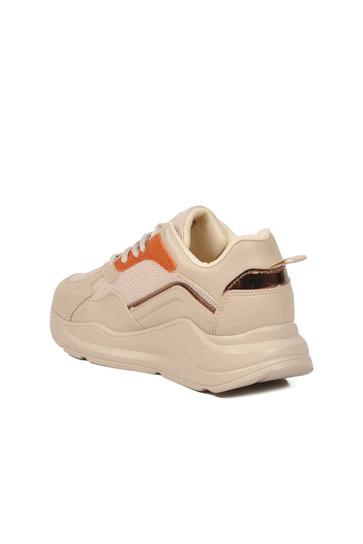 Bej Polyester Karışımlı Kadın Spor Ayakkabı 051 (Y) G