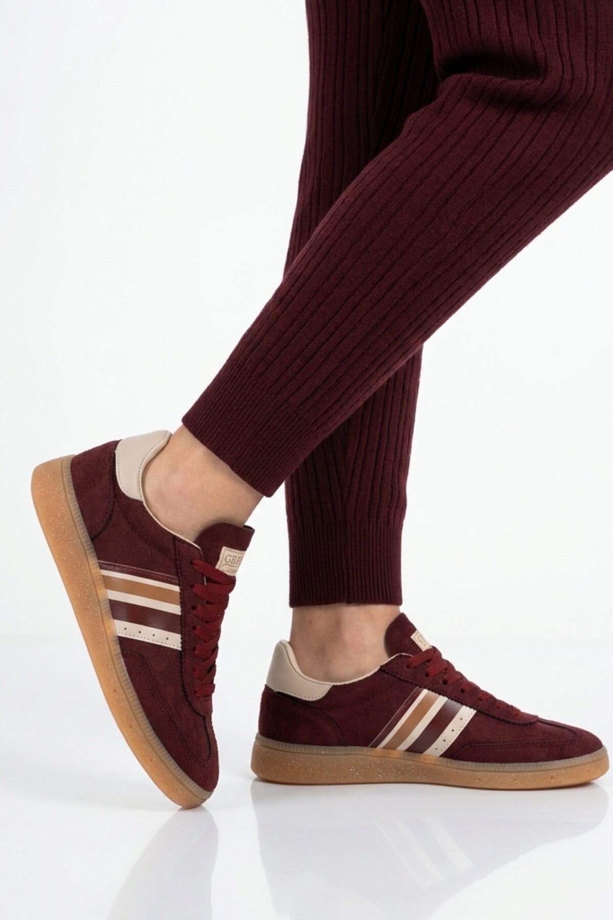 Bordo Rahat Taban Unisex Spor Ayakkabı 015 G