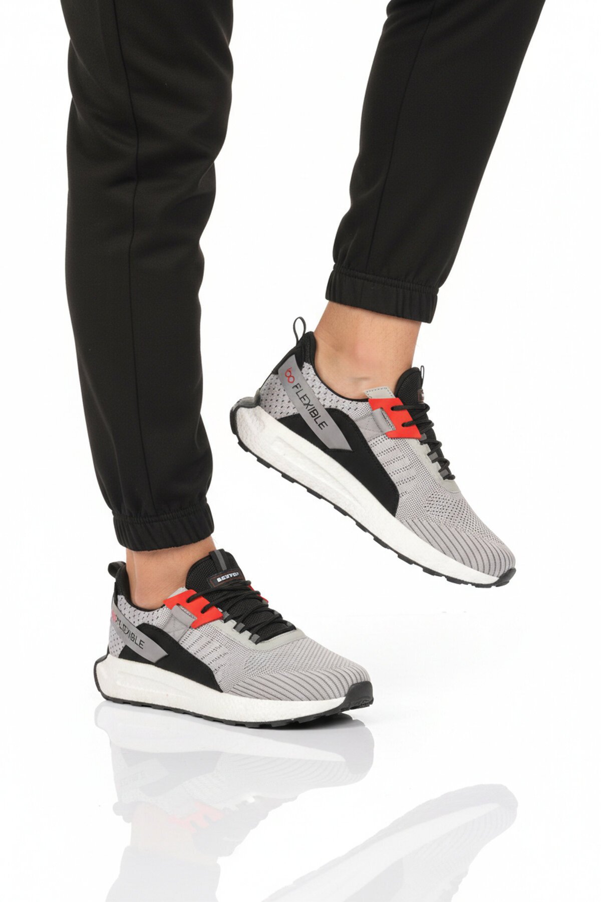 Buz-Gri Triko Erkek Spor Ayakkabı Bst-654 M