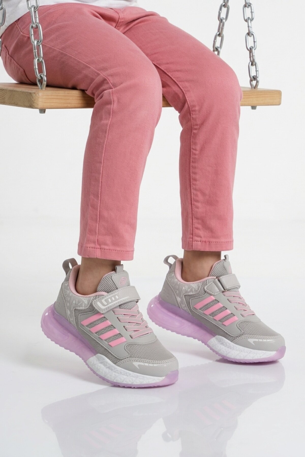 Buz-Pembe Rahat Taban Çocuk Spor Ayakkabı 748 F